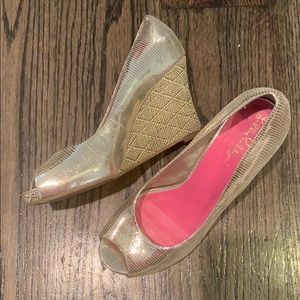 Lilly Pulitzer Gold Wedge